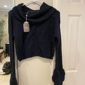 Missguided crop knit sweater